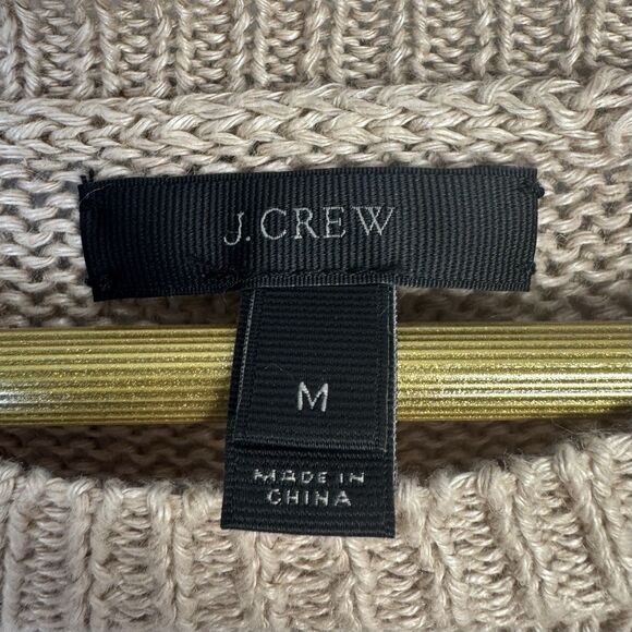 J. Crew Womens 100% Linen Sweater Size M Open Knit Lagenlook Quiet Luxury Preppy - Picture 5 of 7